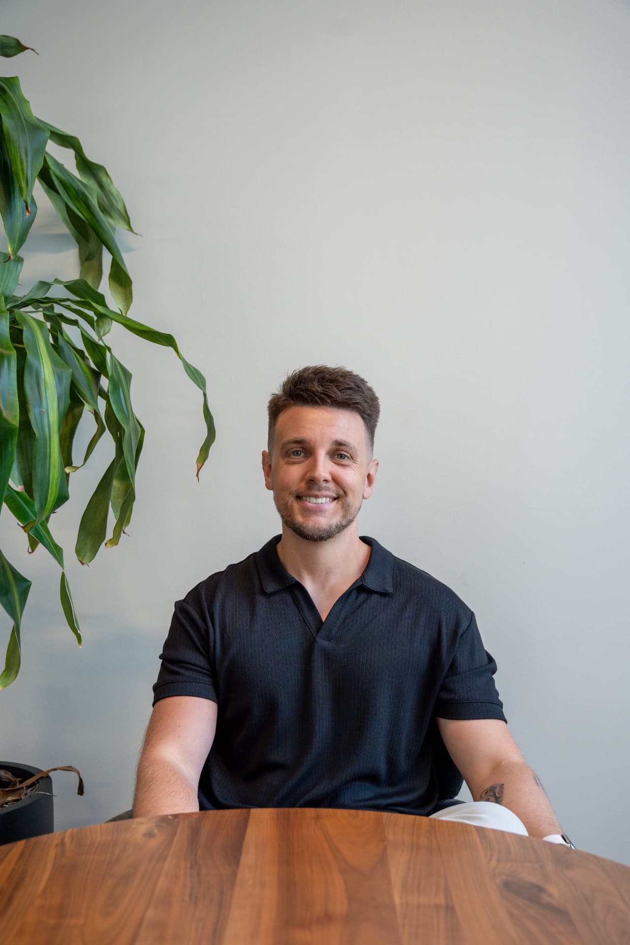 Jake Kurtz seated at a table